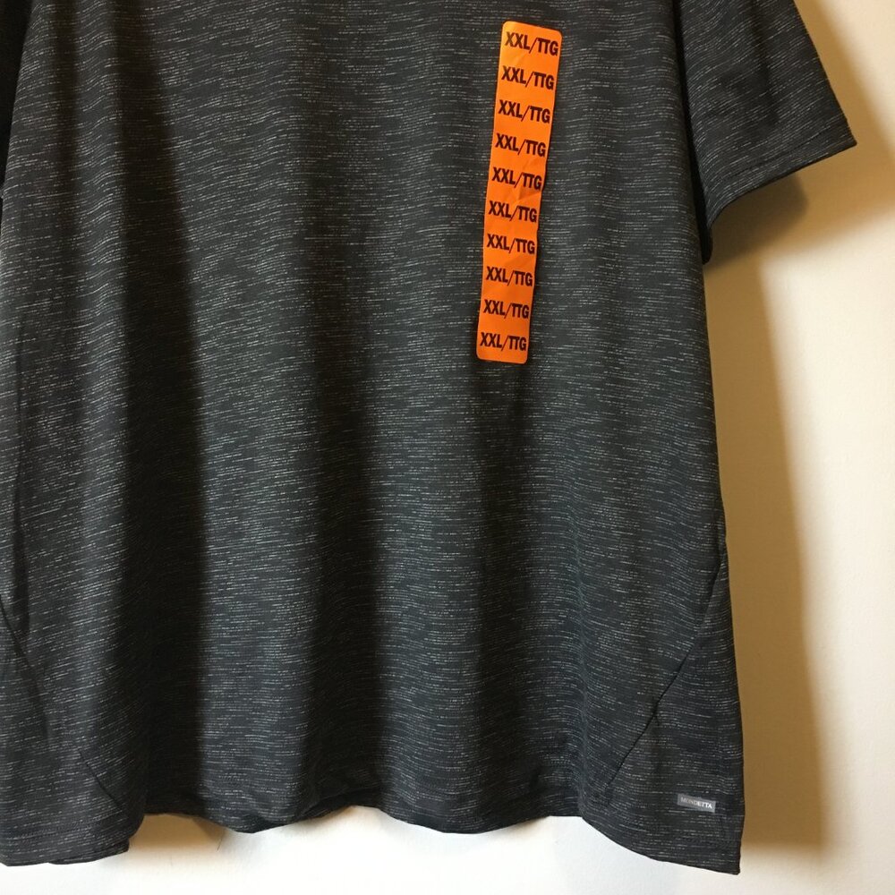 NWT Mondetta Performance Driven Athletic Tee XXL Dark Heathered Grey, White NEW - Picture 5 of 15